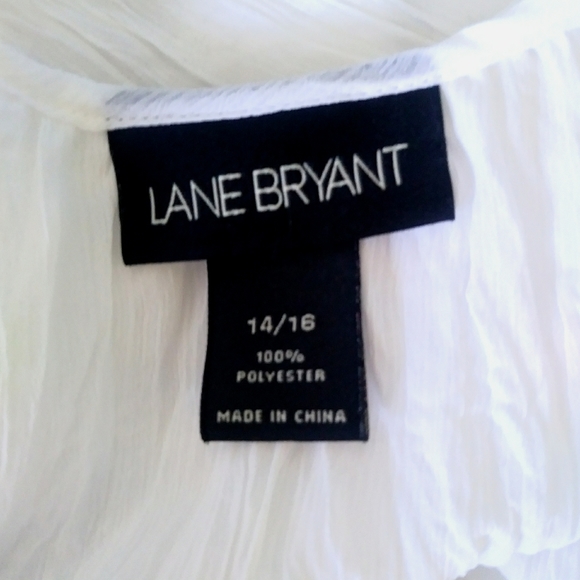 - Lane Bryant white semi-sheer top - Picture 4 of 4